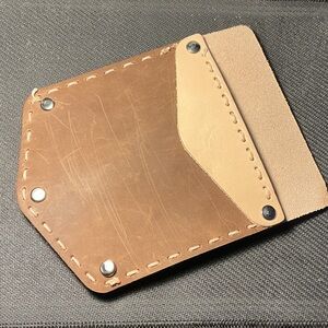 Brown and Tan Leather Card Holder